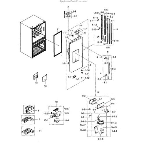 Samsung DA91-04324A Door Foam-Refrigerator-Le | TVserviceParts.com